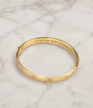 Yellow Gold Infinity Love Bangle