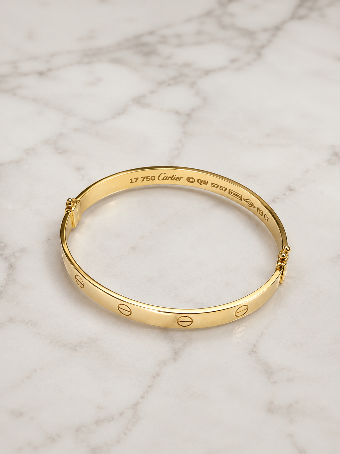 Yellow Gold Infinity Love Bangle