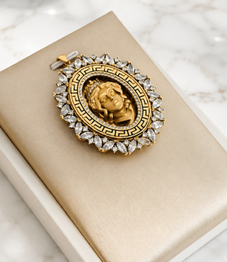 Medallion Pendant with Gemstone