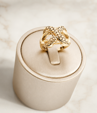 Gold X Ring