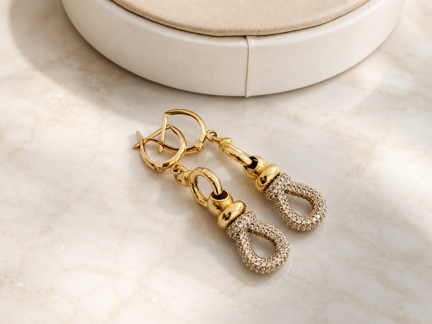 Teardrop Earrings with GemStone