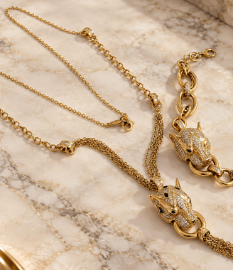 Panther Long Necklace