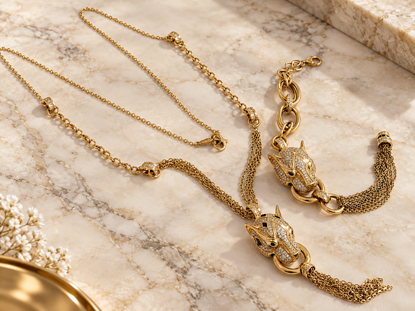Panther Long Necklace
