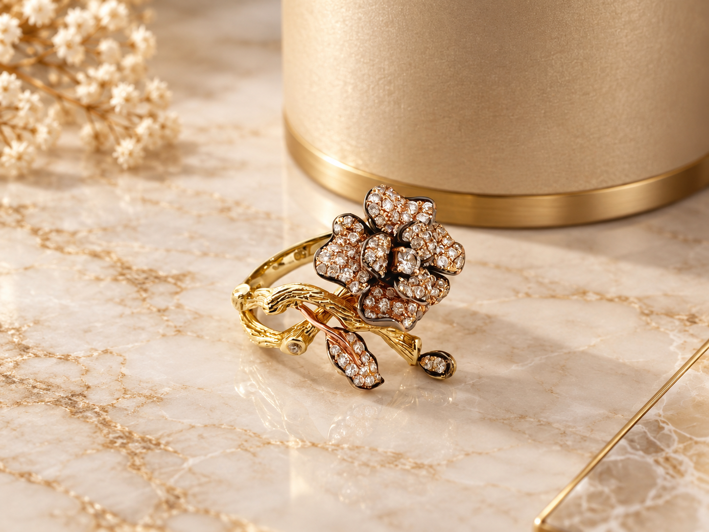 Floral Diamond Ring