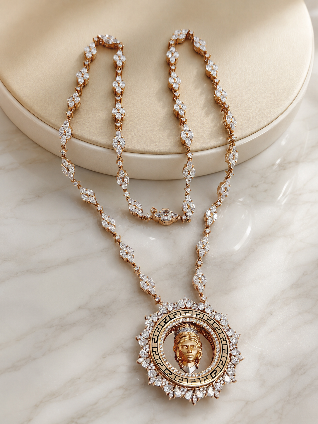 Medallion Necklace with GemStone