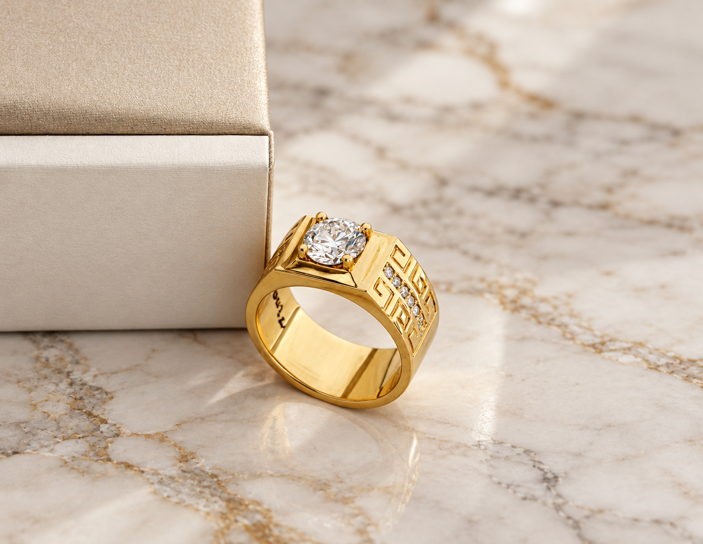 Men’s Ring with 1.5 Carat Lab-Grown Diamond