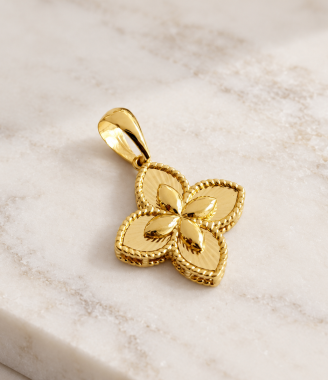 Four Petal Flower Pendant