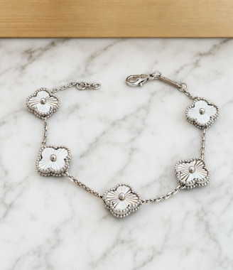 Five Floral Motif Bracelet