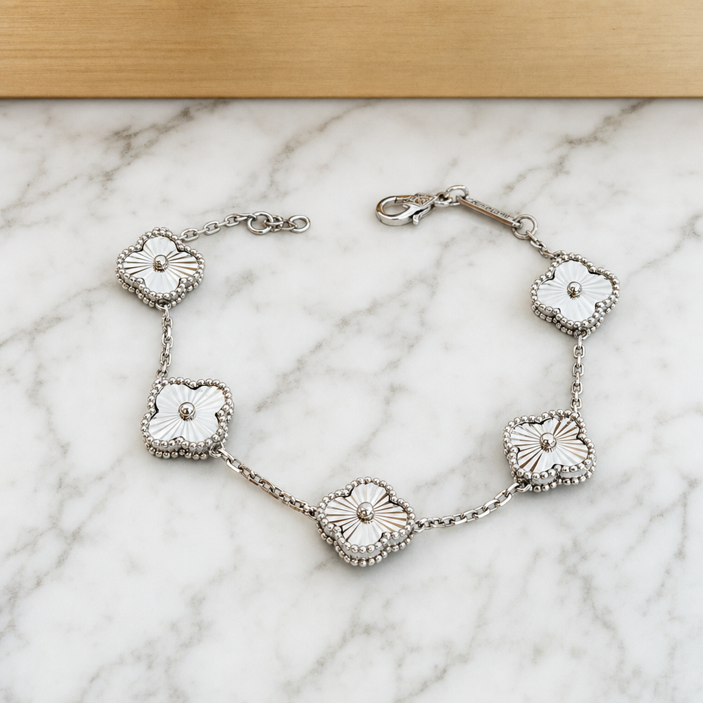 Five Floral Motif Bracelet