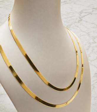 Wide Herringbone Necklace