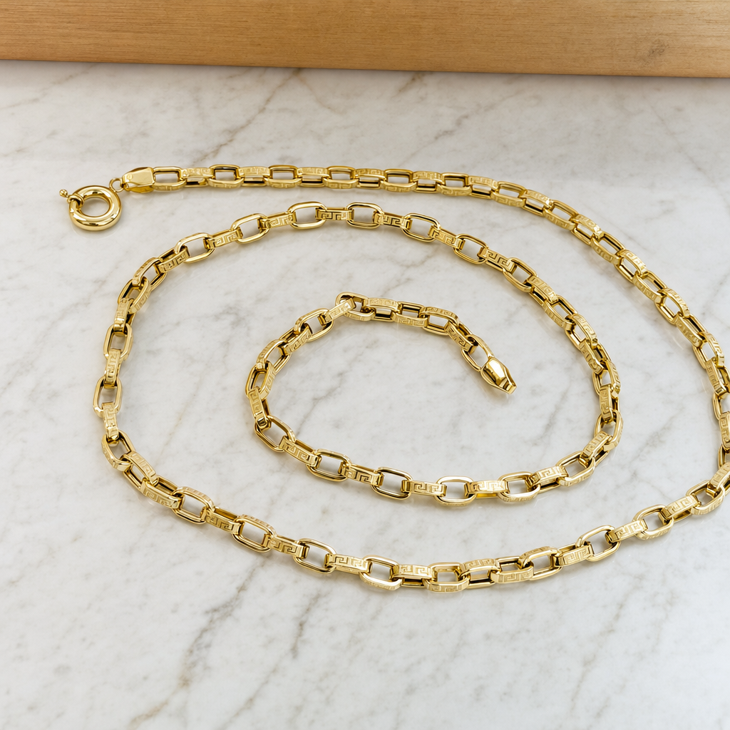 Greek Key Link Chain