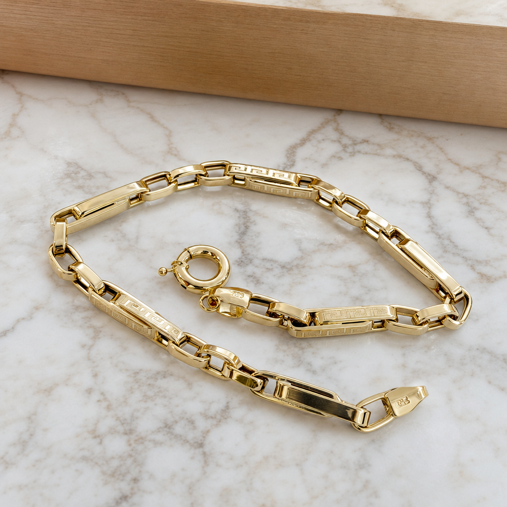 Greek Key Link Bracelet