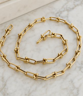 Beaded Paperclip Chain Necklace